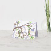 ベビー豆のポッドツインボーイズ&ガールサンキューノート サンキューカード (裏面)