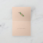 ベビー豆のポッドツイン女の子サンキューノートカード サンキューカード (内部)