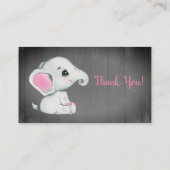 ベビー象おむつラッフルチケットガールピン エンクロージャーカード (裏面)