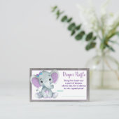 ベビー象おむつラッフルチケットパープルティール（緑がかった色） エンクロージャーカード (スタンド正面)