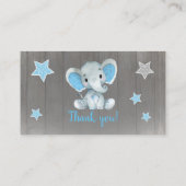 ベビー象おむつラッフルチケットブルー エンクロージャーカード (裏面)