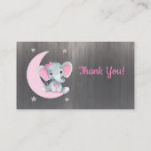 ベビー象おむつラッフルチケットムーンスターピンク エンクロージャーカード (裏面)