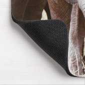 ベビー象かわいいアフリカゾウと母 マウスパッド (コーナー)