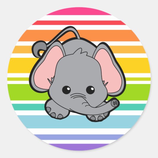 ベビー象かわいこちゃん ラウンドシール (正面)