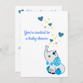 ベビー象との赤ちゃんシャワー発表 (正面/裏面)