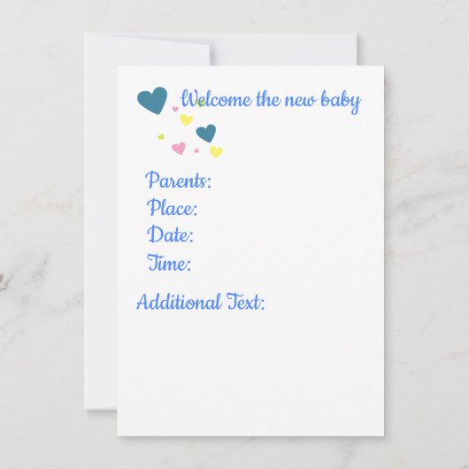 ベビー象との赤ちゃんシャワー発表 (裏面)