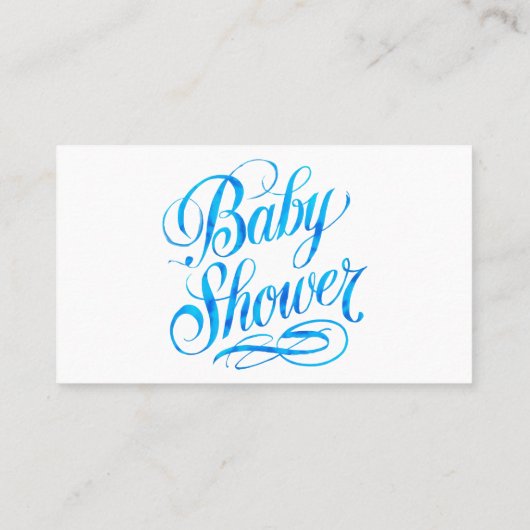 ベビー象とトラック少年おむつラッフル 名刺 (裏面)