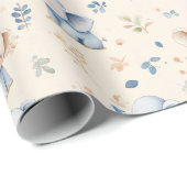 ベビー象とベビー贈り物 ラッピングペーパー (ロールコーナー)