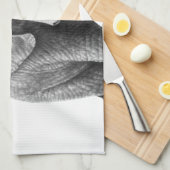 ベビー象のアメリカ人のMoJoの台所タオル キッチンタオル (四つ折り)