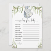 ベビー象のカード男女兼用に願う 招待状 (正面)