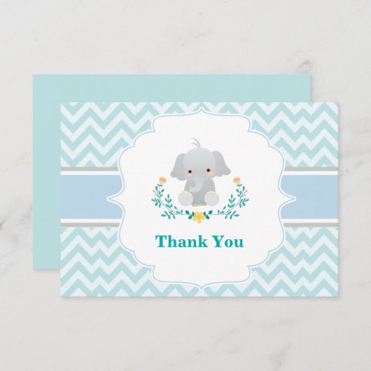 ベビー象のサンキューカード サンキューカード (正面/裏面)