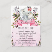 ベビー象の女の子の本ベビーリクエストカード エンクロージャーカード (正面)