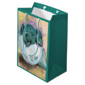 ベビー象の抱き枕私はあなたを愛する母 – あなたのテキスト ミディアムペーパーバッグ (裏面アングル)