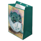 ベビー象の抱き枕私はあなたを愛する母 – あなたのテキスト ミディアムペーパーバッグ (正面アングル)