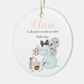 ベビー象の教母の洗礼のギフト| セラミックオーナメント (左)