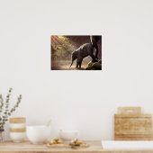 ベビー象の最初のバスポスター ポスター (キッチン)