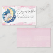 ベビー象の月おむつラッフルカードの上 エンクロージャーカード (正面/裏面)