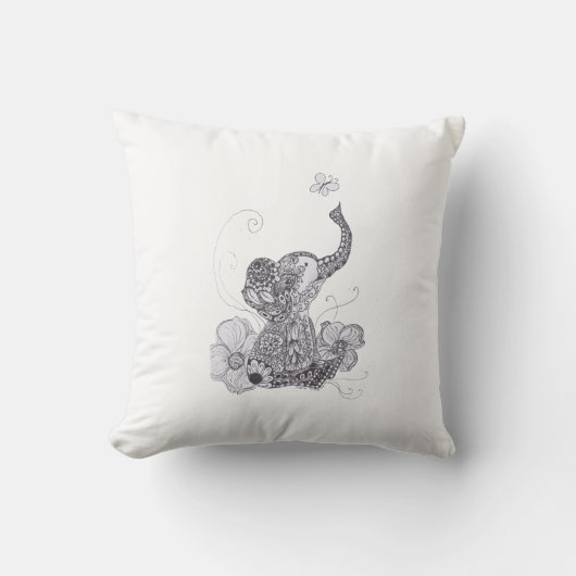 ベビー象の枕 クッション (正面)