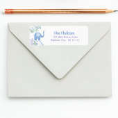 ベビー象の歌の鳥の赤ちゃんシャワー戻り ラベル