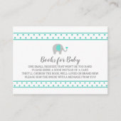 ベビー象の水玉模様ホワイトブックリクエスト エンクロージャーカード (正面)