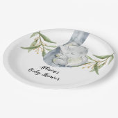 ベビー象の男女兼用な水彩画 ペーパープレート (アングル)