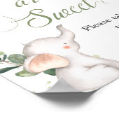 ベビー象の緑のベビーは甘いトリート ポスター (角)