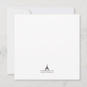 ベビー象の誕生の告知、茶と緑 案内状 (裏面)