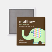 ベビー象の誕生発表磁石 マグネット (正面/裏面)