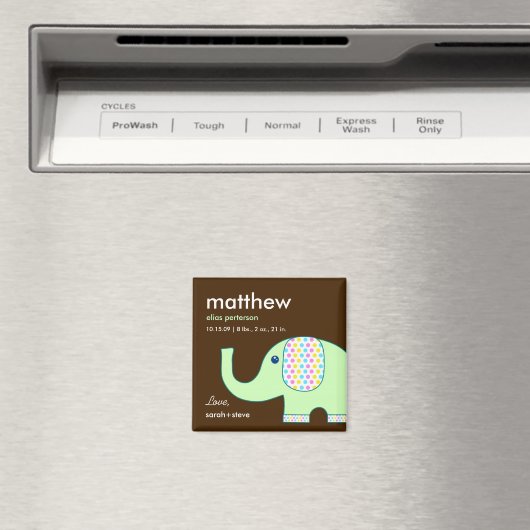 ベビー象の誕生発表磁石 マグネット (インサイチュ (食洗機))