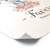 ベビー象の赤ちゃんシャワーの好意 ポスター (角)