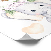 ベビー象の赤ちゃんシャワーはどのくらいか推測 ポスター (角)