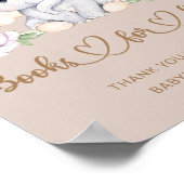 ベビー象の赤ちゃんシャワーベビー ポスター (角)