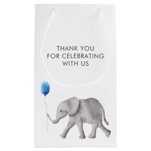 ベビー象の赤ちゃんシャワー抱き枕 スモールペーパーバッグ (裏面)