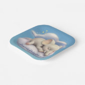 ベビー象の雲の赤ちゃんシャワー ペーパープレート (傾斜あり)