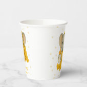 ベビー象の黄色のパジャマの赤ちゃんシャワー 紙コップ (左)