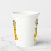 ベビー象の黄色のパジャマの赤ちゃんシャワー 紙コップ (右)