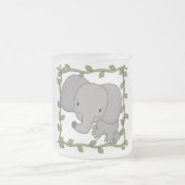 ベビー象のTシャツおよびギフト フロストグラスマグカップ (中央)