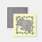 ベビー象のTシャツおよびギフト マグネット (正面/裏面)