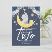 ベビー象オンムーンセカンド誕生日 招待状 (スタンド正面)