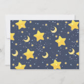 ベビー象オンムーンファースト誕生日写真 招待状 (裏面)