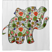 ベビー象カラフルシャワーカーテン シャワーカーテン (正面)