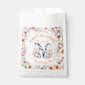 ベビー象ガールズバースデーパーティーパーソナライズされた フェイバーバッグ (正面)
