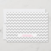 ベビー象ガールベビーシャワーピンクサンキューカード 招待状 (裏面)