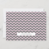 ベビー象ガールベビーシャワーピンク招待状 招待状 (裏面)