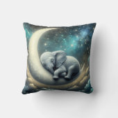 ベビー象クレセントムーンで眠る クッション (裏面)