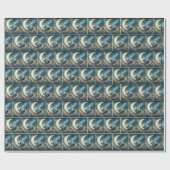 ベビー象クレセントムーンで眠る ラッピングペーパー (フラット)