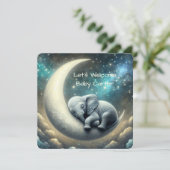 ベビー象クレセントムーンで眠る 招待状 (スタンド正面)