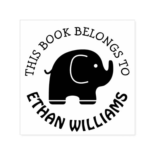 ベビー象スタンプこの本は セルフインキングスタンプ (デザイン)