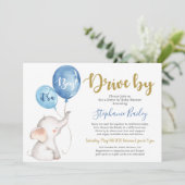 ベビー象ドライブbyベビーシャワーボーイ 招待状 (スタンド正面)