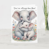 ベビー象ハグマザーズの日 カード (正面)